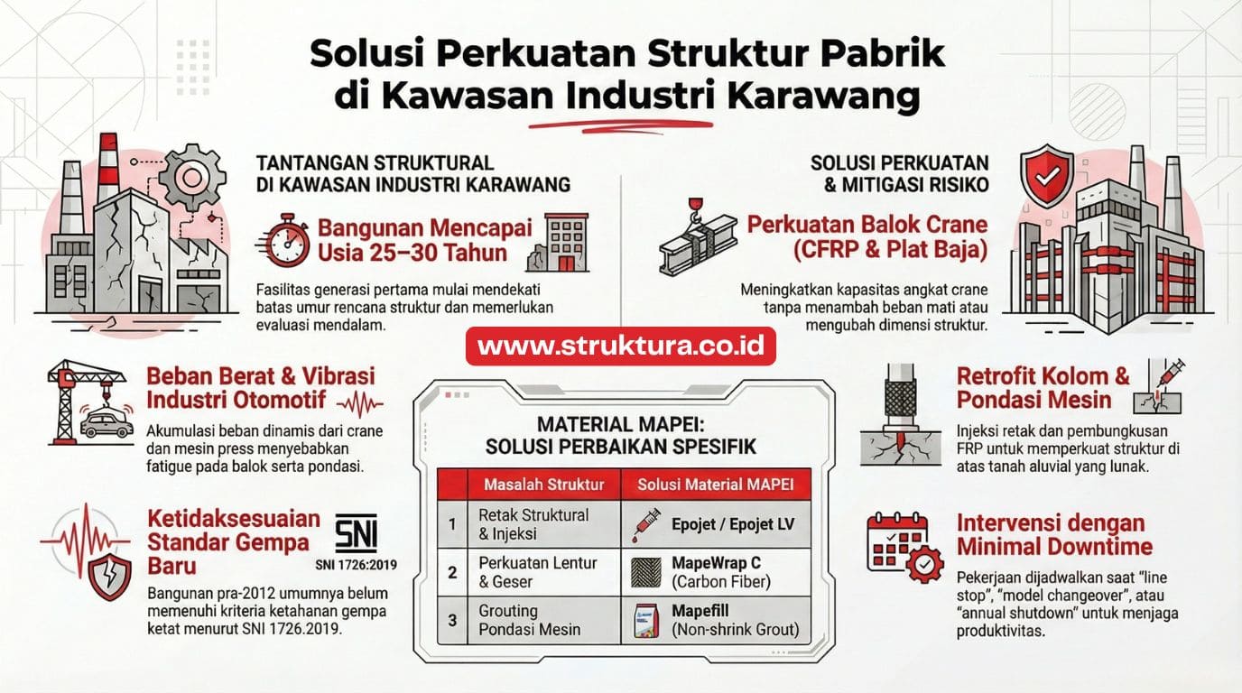 Jasa Perkuatan Struktur Pabrik Kawasan Industri Karawang