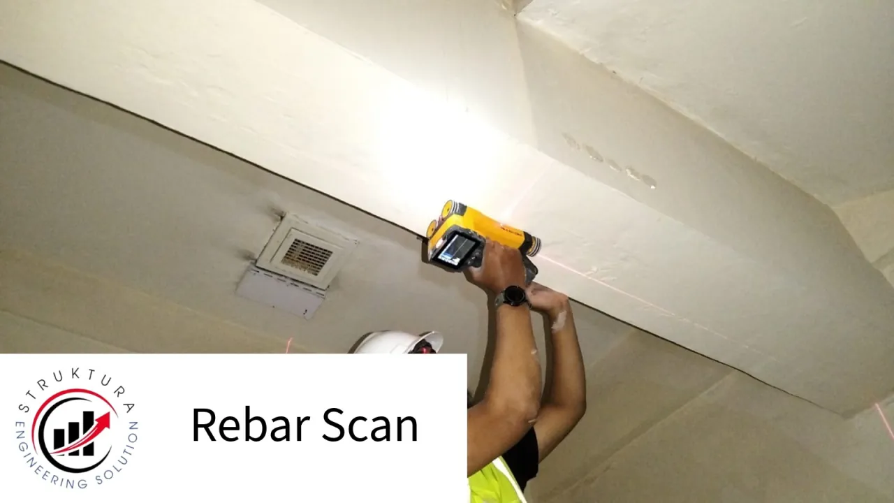 Rebar Scanning pada balok beton sebagai data konfigurasi tulangan