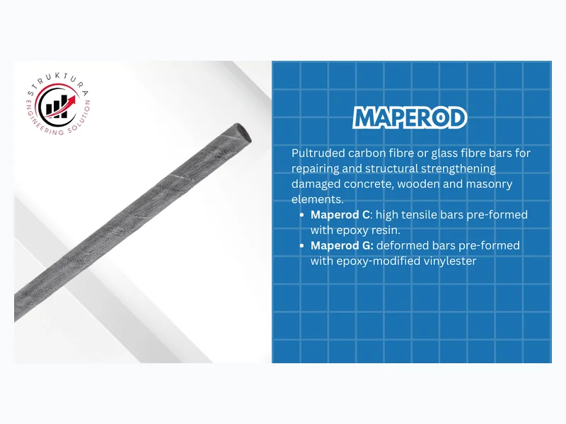 MAPEROD C MAPEI untuk perkuatan pelat, balok, kolom, dan sambungan balok-kolom