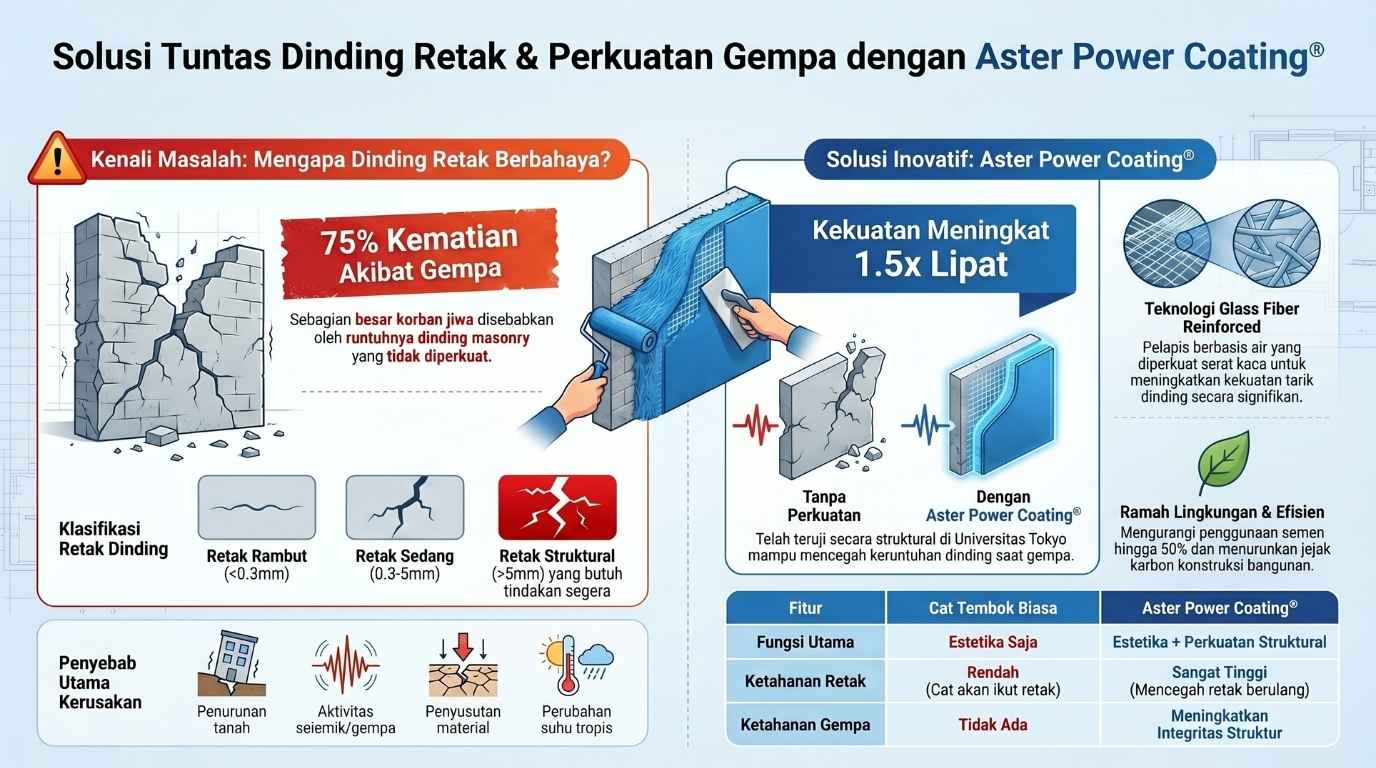 Jasa Perbaikan dan Perkuatan Dinding Bata Batako Retak