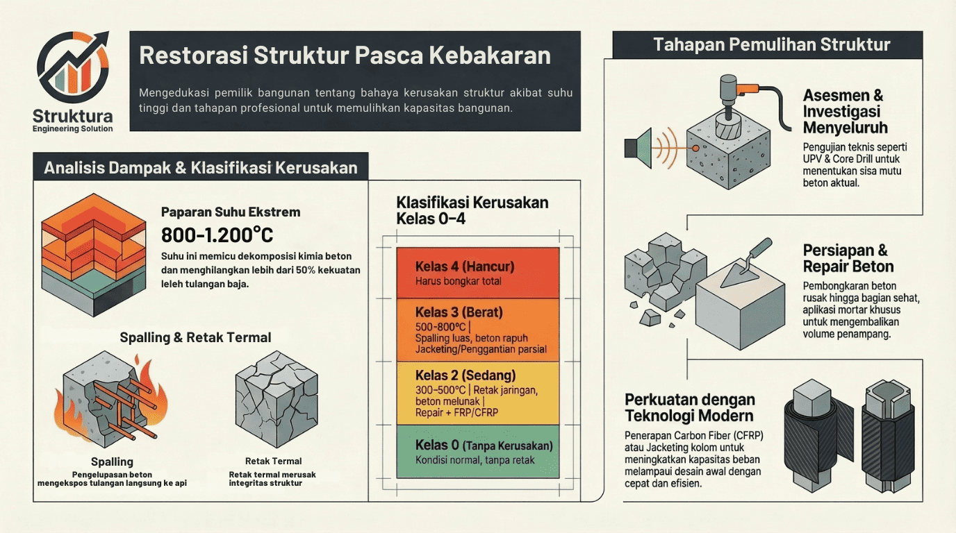 Jasa Perkuatan dan Perbaikan Struktur Beton Pasca Kebakaran