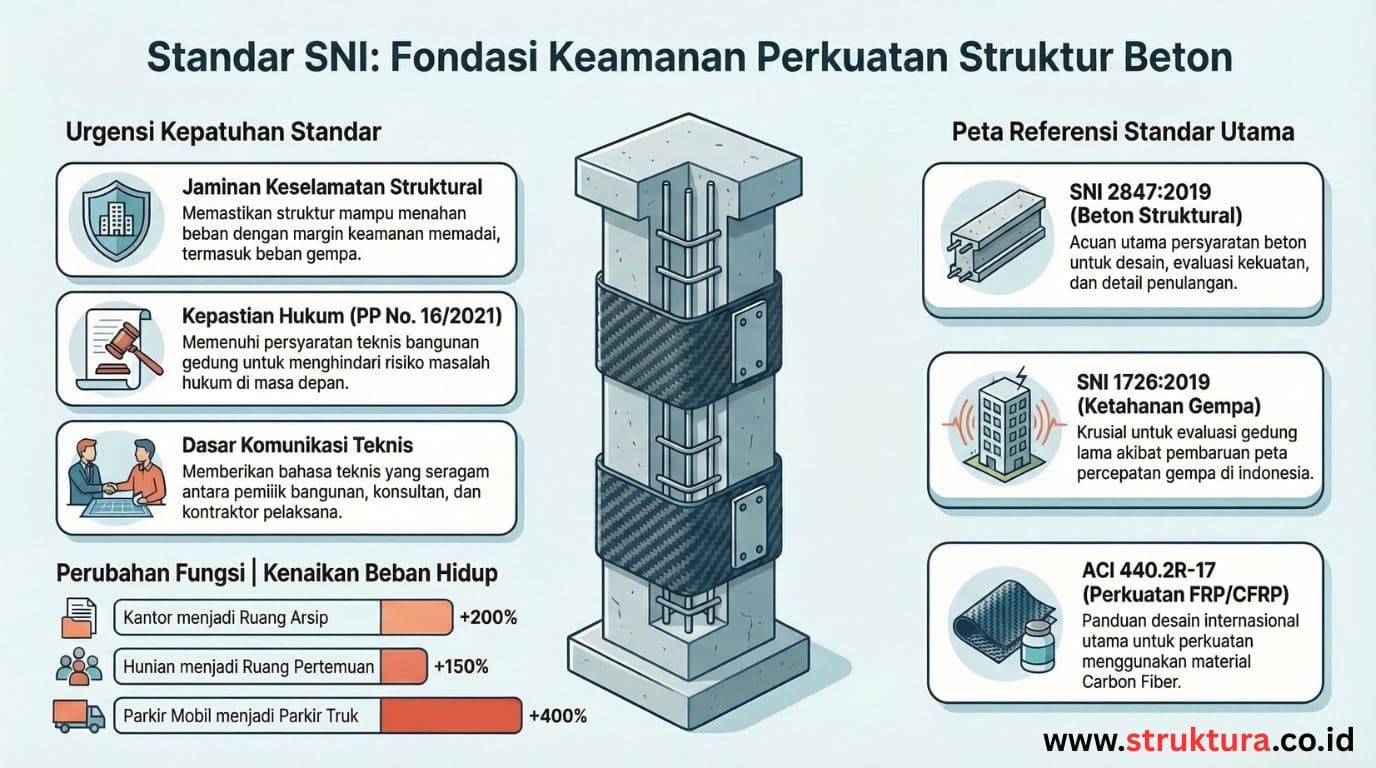 Standar SNI untuk Perkuatan dan Perbaikan Struktur Beton di Indonesia